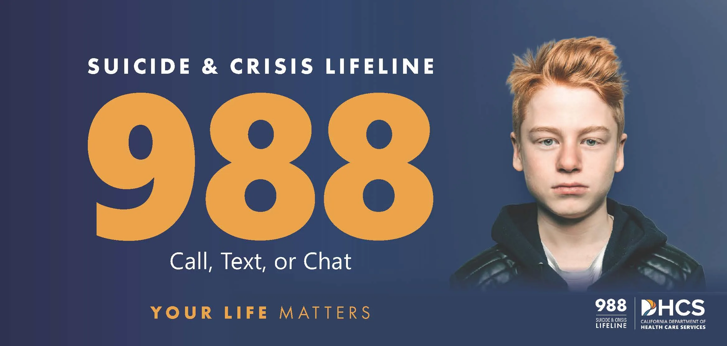 988 your life matters campaign image of boy