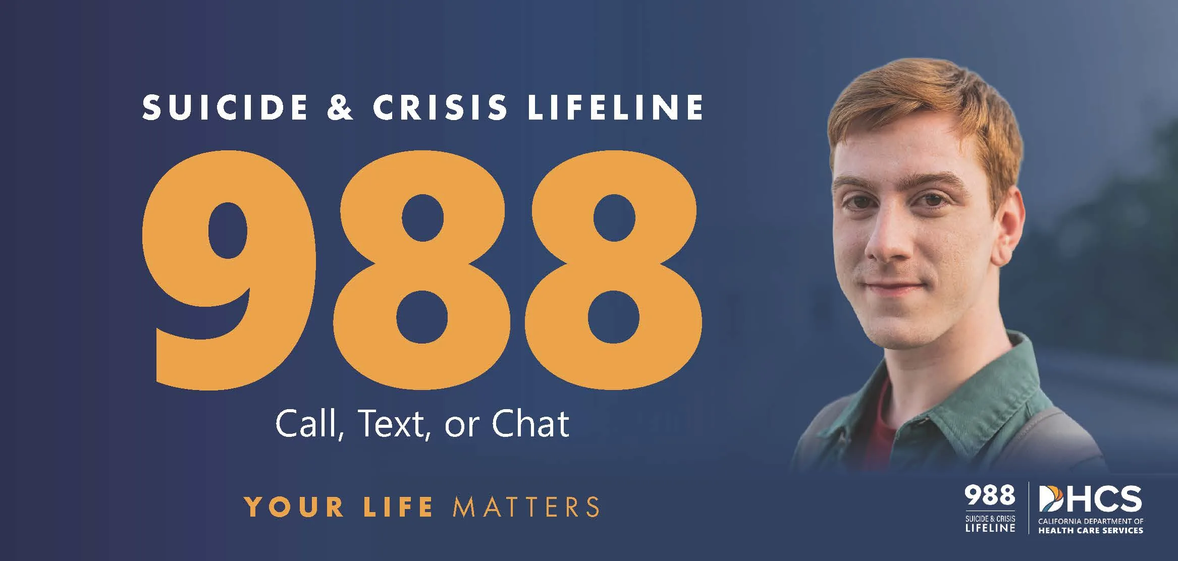 988 your life matters campaign image of teen boy